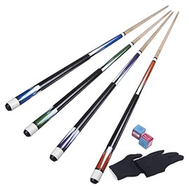 Set of 4 Pool Cues 58 Inch House Bar Pool Billiard Cue Sticks for Professional Billiard Players