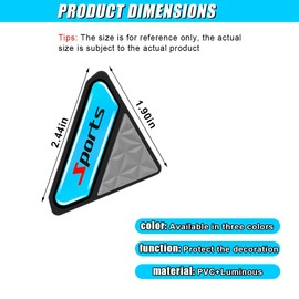 DUSCOKE 2PCS Car Door Corner Protector Edge Guards - Luminous Anti-Collision Car Front Door Corner Protector Trim Sticker - Self-Adhesive Anti-Scratch Decorative Accessory for Vehicles (Grey/Sports)