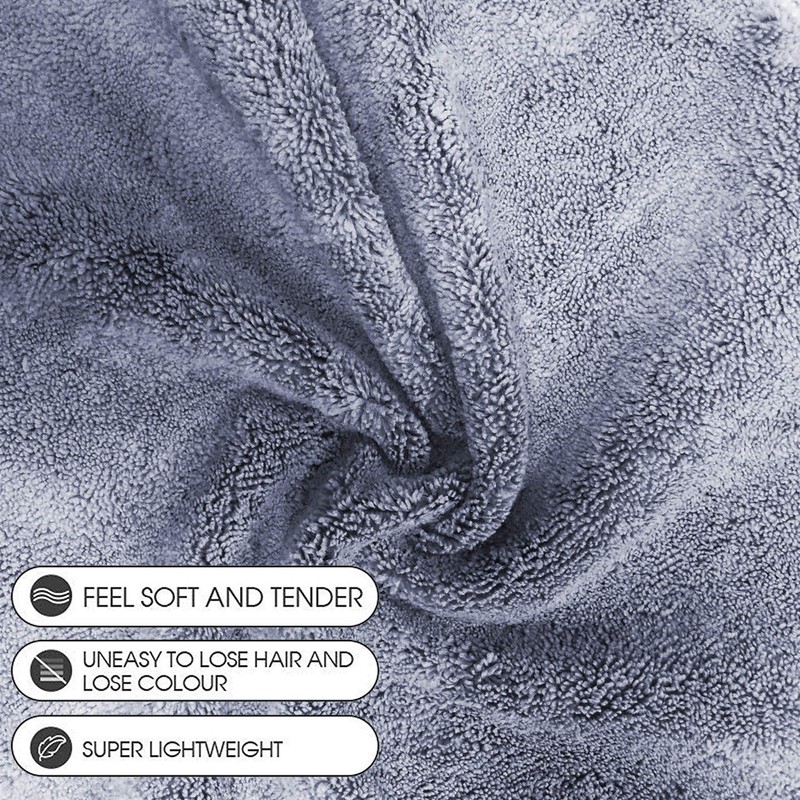 Towelogy® Microfibre Cleaning Cloths Grey 420GSM Large Thick Ultra Absorbent