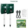 PGFIT 2 Pack Solar Animal Repellent, Ultrasonic pest Repeller, Deer