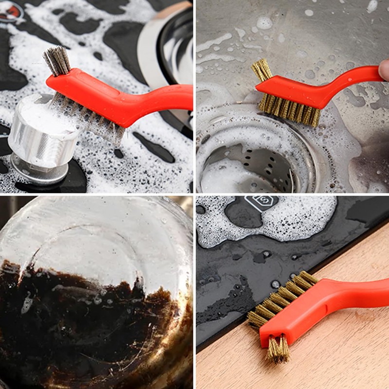 EOWVISN 6 Pieces Wire Brushes, Household Cleaning Tools, Kitchen Cleaning