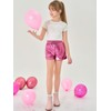 Haloumoning Girls Metallic Shorts Sparkly Dance Outfits Elastic Drawstring Shiny