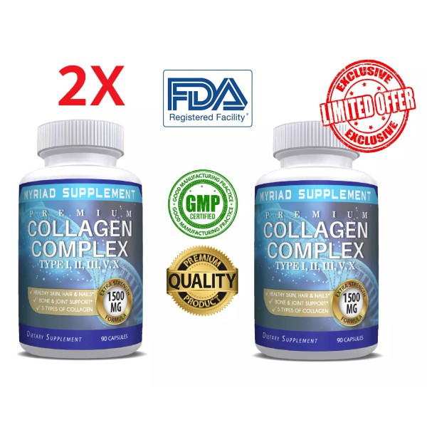 Myriad Supplement Collagen Peptides Pills Hydrolyzed Anti-Aging(Typ