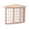 1/12 Dollhouse Bay Window Exquisite Miniature Wooden 45 Degree Corner
