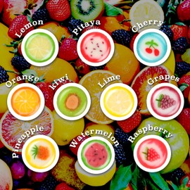 Slices Hard Candy - Bulk Fruit Candy Individually Wrapped - Net WT. 1LB (Aprprox.150 pcs) Mixed Hard Candies Assortment Bag - 10 Classic Tropical Fruit Flavors, Ideal for Party, Gathering & Birthday