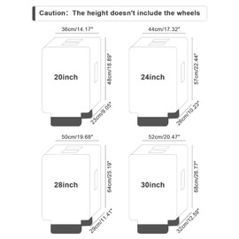 24 inch Clear Luggage Cover for Suitcase Tsa Approved Thicken PVC Plastic Suitcase Protector Cover for Baggage Travel Waterproof.