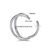 G23 Titanium Nose Hoop Rings for Sensitive Skins, 16G Septum
