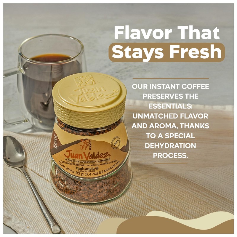 Juan Valdez Freeze-Dried Instant Coffee - Vanilla Cinnamon Flavor |