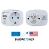 Electraline 70036 Travel Adaptor USA, Germany Plug, USA Adapter Socket