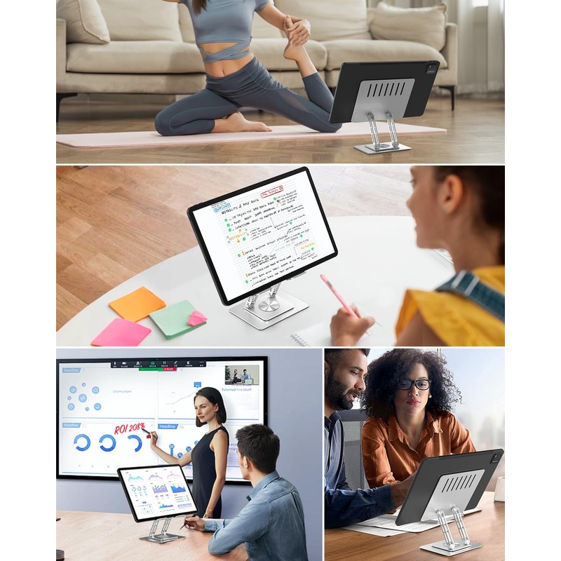 MESWAO Tablet Stand Holder for Desk with 360° Rotating Base,