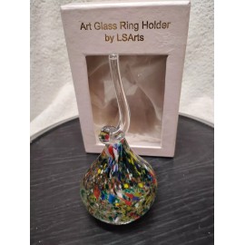 LS Arts INC Vintage Art Glass Ring Holder By LSArts