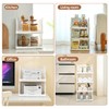 Pull-out Plastic Storage Basket,Stackable Closet Organizers Drawer Anti-Tipping, Reinforced Stable
