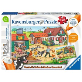 Ravensburger tiptoi 00066 Jigsaw Puzzle for Little Explorers: Farmyard Jigsaw Puzzle for Children Aged 3 and Above for 1 Player