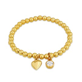 Hurley Burley Gold Plated Birthstone Charm Ball Bracelet