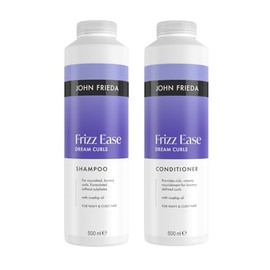 John Frieda Dream Curls Shampoo & Conditioner 500ml x2 | Curl Shampoo and Conditioner Duo, Frizz Ease Care, For Wavy Hair, Soft Definition