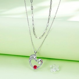 Hifeeled Horse Jewellery Necklace Pendant/Earrings Women's Silver 925 Stud Earrings Horses and Girls Chain for Women Original Jewellery Gift Girls Ladies Horse Friends, Cubic Zirconia