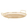 Stainless Steel Fruit Basket Double Handles Metal Mesh Drain Round