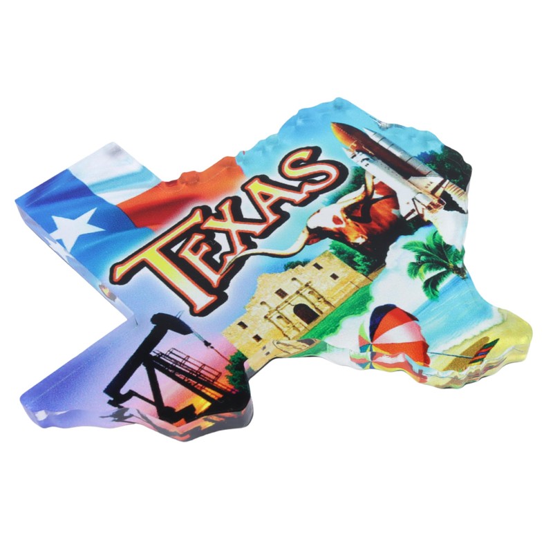 Texas State Pride Acrylic Magnet, Collectible USA Souvenir Keepsake, 3.25