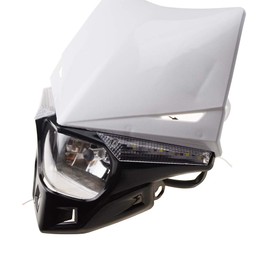 GOOFIT H4 12V 35W Motorbike Headlight LED Light Replacement for Supermoto Motocross Suzuki Kawasaki Bicycle Cafe Racer ATV Motorcycle Dirt Bike White