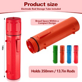 Zonon 4 Pcs Welding Rod Storage Tube 14 Inch Electrode Welding Rod Holder Container Airproof and Waterproof for Canister(Red,Blue,Green Orange)