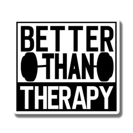 Better Than Therapy Magnet - Funny Fridge Magnets - Motivational Magnets - Gym Lover Gift - Inspirational Quote Magnet - Durable Decorative Design for Home Gym - Car Magnet AAMT2161