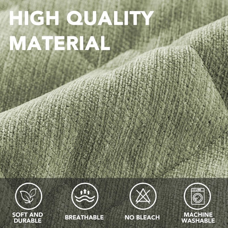 H.VERSAILTEX Couch Cover Chenille Pet Fuzzy Sofa Covers for 3