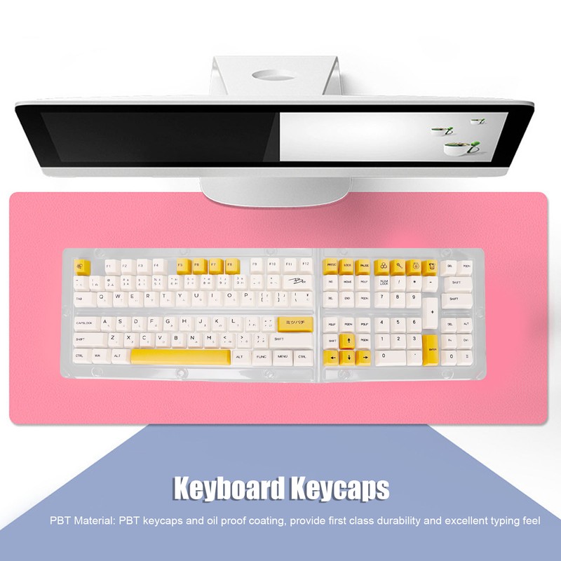 Keyboard Keycaps Bee Milk Subject PBT Material OEM Height Dye