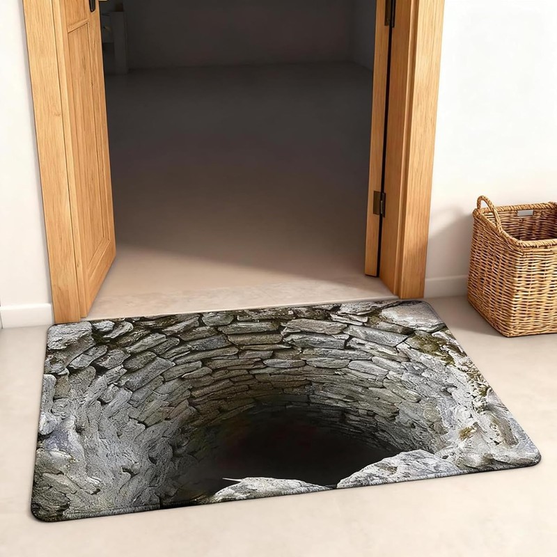 Genérico Tapete de Piso Visual 3D Absorbente Suciedad para Puerta