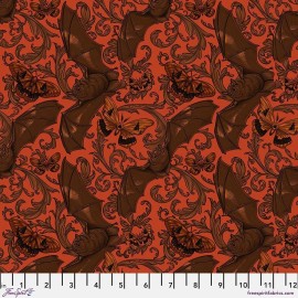 FreeSpirit Free Spirit Mystic Moonlight by Rachel Hauer PWRH086 Orange Bat  Cotton