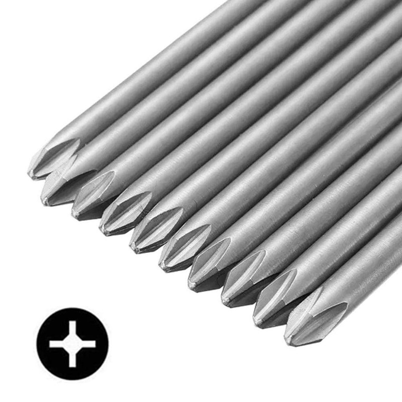 Mesee 10pcs Magnetic Screwdriver Bits Set, S2 Phillips Screwdriver 1/4