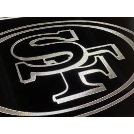 BLVD Silver Engraved San Francisco 49er's Car Tag Diamond Etched Vanity License Plate