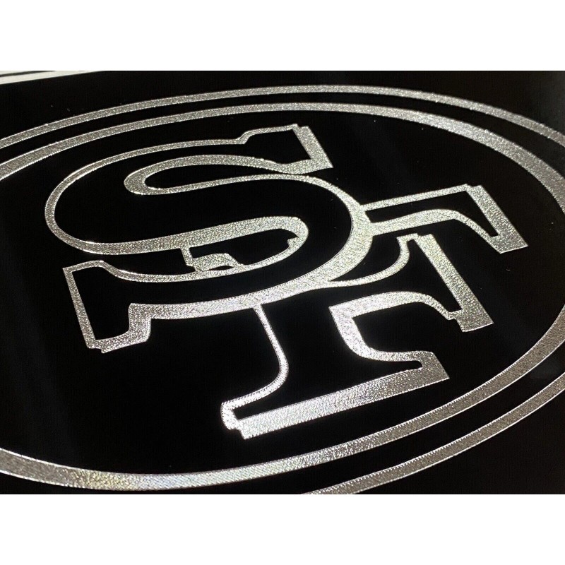 BLVD Silver Engraved San Francisco 49er's Car Tag Diamond Etched