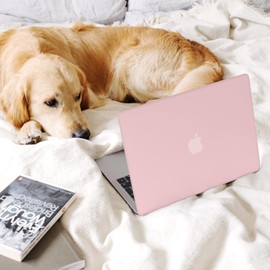Seorsok Compatible with MacBook Air 13 Inch Model A1932 A2179 M1 A2337 Touch ID Release 2021 2020 2019 2018 Plastic Hard Shell Case Protective Cover&Keyboard Cover,Pink