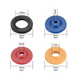 Pack of 20 Water Saver Flow Limiter, Shower Water Saving Insert, Water Flow Limiter, for Shower Hose, Shower Head, Hand Showers, in 4 Specifications, Black/Blue/Red/Yellow