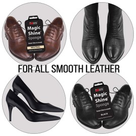 JobSite Instant Express Leather Boot & Shoe Shine Sponge - Neutral - 6 Pack