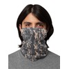 Seamless Camo Bandana Face Mask - Pixelated Gray Tan