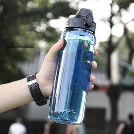 TSQIBU Bottle Water Bottle, Large Capacity, 23.6 fl oz (600 ml), 800 ml, 1,500 ml, 2000 ml, Ultra Lightweight, Leak Proof, Portable, Heat Resistant up to 222°F (100°C), Outdoor Sports, Water Bottle,