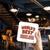 WB043 World's Best Bricklayer MDF Wooden Coaster by Kruzroyal |
