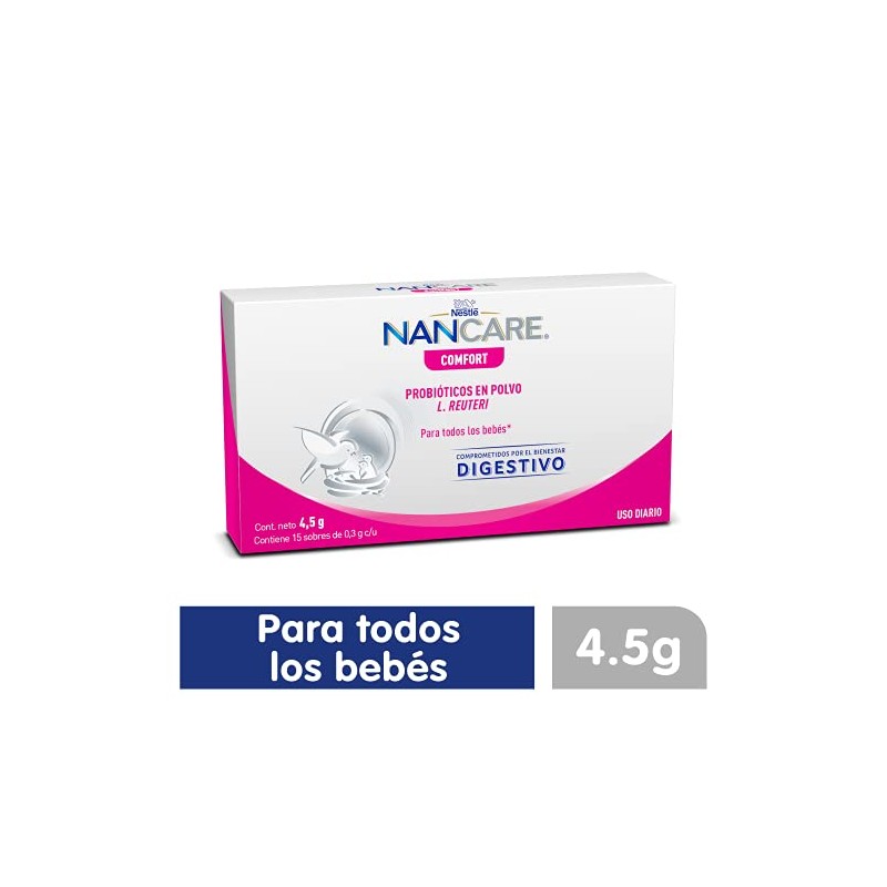 NANCARE Comfort Probióticos Infantiles en Polvo con L. Reuteri Reduce