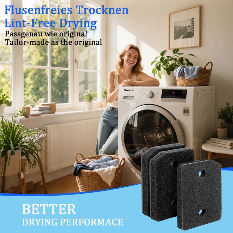 3 Pcs Plinth Filter Replacement for Miele T1 Dryer,2025 New