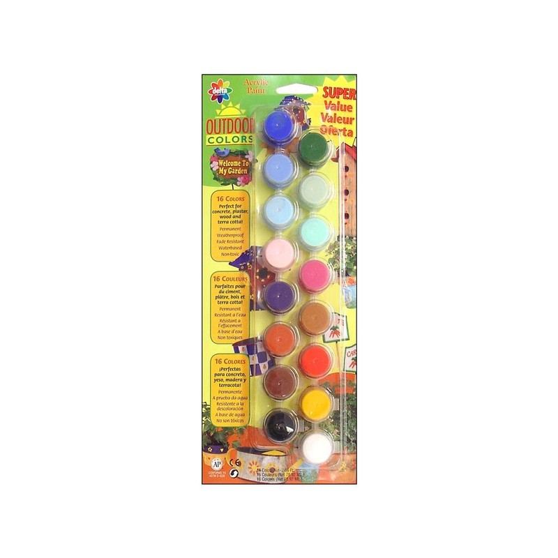 Delta Creative Paint Pots Set with Paint and Brush for