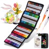 ZSCM Fibre Tip Pens with Double Tip, 72 Colours, Set