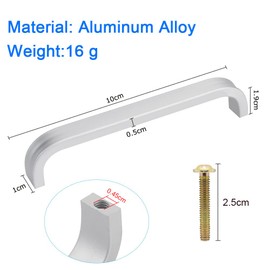 LYTIVAGEN Pack of 10 Modern Furniture Handles Hole Spacing 100 mm Kitchen Cabinet Handles Aluminium Alloy Bar Handles Silver Railing Handles Drawer Handles Kitchen Door Handles Pull Hole Spacing for