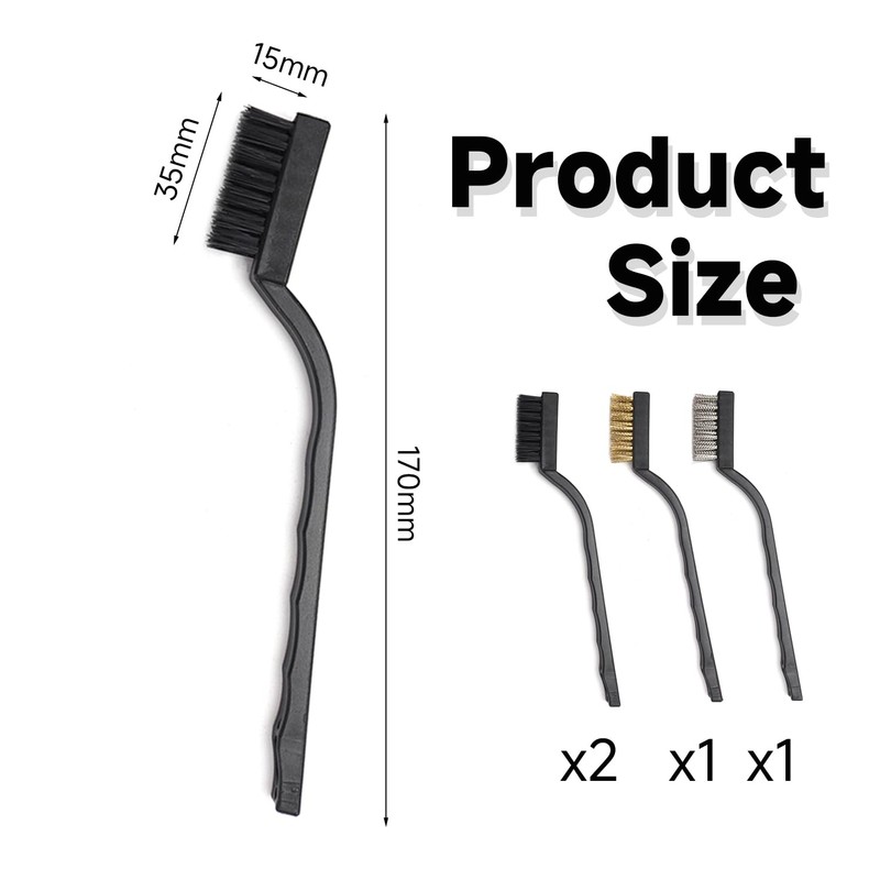 3 Pieces Mini Cleaning Brush, Rust Removal Tool, Multi-Function Cleaning