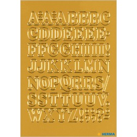 Herma letters, 12 MM, A-Z, gold Foil Sheets, 10 x 1 4183