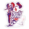 Spreadshirt Super Hero Girls Harley Quinn Hammer Sticker, 10 x