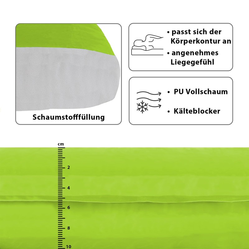 ALPIDEX Self-Inflating Outdoor Thermal Mat in Various Sizes and Colours,