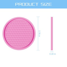 8sanlione 2 Pack Car Cup Holder Coaster, 2.75 Inch Diameter Non-Slip Universal Insert Coaster, Durable, Suitable for Most Car Interior, Car Accessory for Women and Men(Pink)