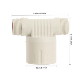 Float Valve 1" Side Inlet Male Automatic Water Level Control Valve for Water Tank, Pool, Livestock Trough