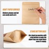 Qilery 320 Kraft Bags with Window Resealable Stand up Paper